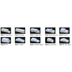 JTT 97010 - Autos: Mixed 7 Styles 7/pk 1/8" = 1'0" - 1:100