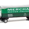 Classic Metal Works 31203 - 1941-1946 Chevrolet Tractor W/AeroVan Trailer - Assembled (Merchants Motor Freight (2-Tone Green, White) - HO Scale
