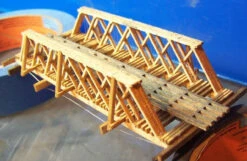 RslaserKits 3028 - Wood Truss Rod Bridge (55' Span) - N Scale Kit