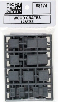 Tichy Train Group 8174 - Wood Crated Kits 8 Pcs - HO Scale