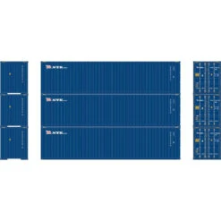 Athearn 17444 - 40' Corrugated Container (3) NYK Logistics - N Scale