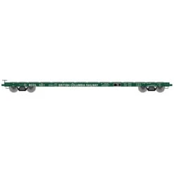 Athearn RTR 97079 - 60' Flat Car BC Rail (BCOL) 1555 - HO Scale