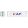 Atlas 50005997 - 40' Refrigerated Container [3-PACKS] CSAV Set #2 (White/Blue/Red) CSAV (CRLU) 7253341, 7253399, 7253450 - N Scale