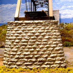 Chooch 9830 - Cut Stone Bridge Pier (Pointed End) - (2 Pieces) - N Scale