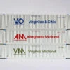 Jacksonville Terminal Co 953057 - 53' Corrugated Container (3) (MAGNETIC CONNECTION) Visionary Series - HO Scale