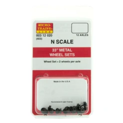 Micro-Trains 00312020 - 33" Wheel Metal Wheels (12-axle Pack) - N Scale
