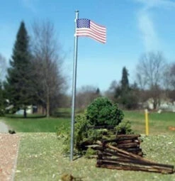 Osborn Models 3094 - U.S. Flag & Pole 3pk - N Scale
