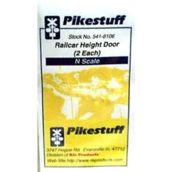 Pikestuff 541-8106 - Railcar Height Door (2 Each) - N Scale Kit