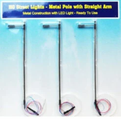 Rock Island Hobby 012101 - HO Street Light With Vertical Pole And Single Arm - HO Scale