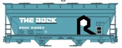 Accurail 2212 - 2-Bay ACF Covered Hopper Rock Island (ROCK) 512064 - HO Scale Kit