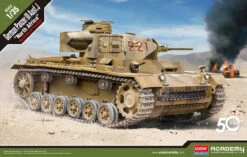 Academy 13531 - German Panzer III Ausf. J "North Africa" Germany - 1:35 Scale Kit
