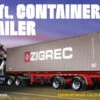 AMT 1196 - 40' Semi Container Trailer - 1:24 Scale Kit