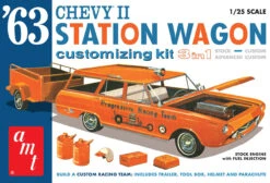 AMT 1201 - 1963 Chevy II Station Wagon W/ Trailer - 1:25 Scale Kit
