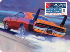 AMT 1232 - 1969 Dodge Charger Daytona (USPS Stamp Series Collector Tin) - 1:25 Scale Kit
