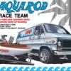 AMT 1338 - Aque Rod Race Team 1975 Chevy Van, Race Boat & Trailer - 1:25 Scale Kit