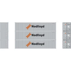 Athearn 17394 - 40' Corrugated Low-Cube Container (3) Nedlloyd - N Scale