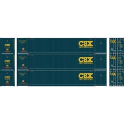 Athearn 17738 - 53' CIMC Container (3) CSX (CSXU) - N Scale