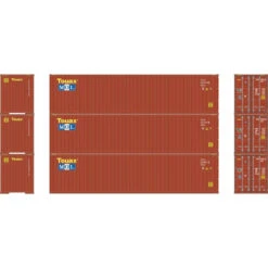 Athearn 27045 - 40' Corrugated HC Container (Set #2, 3 Pack) MOL - HO Scale