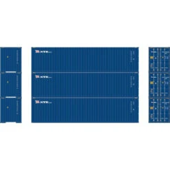 Athearn 27049 - 40' Corrugated HC Container (Set #2, 3 Pack) NYK Logistics - HO Scale