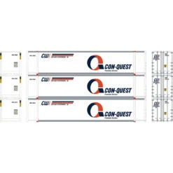 Athearn RTR 27689 - 48' Container [3 Pack] Conquest (CWIU) - HO Scale