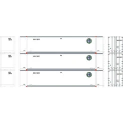 Athearn RTR 27696 - 48' Container [3 Pack] BNSF (BNXU) - HO Scale