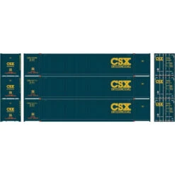 Athearn RTR 28495 - 53' CIMC Container (3) CSX (CSXU) - HO Scale