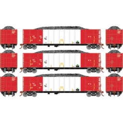Athearn RTR 7481 - Thrall High Side Gondola W/Load Herzog (HZGX) 10167, 10177, 10256 - HO Scale