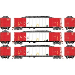 Athearn 3843 - Thrall High Side Gondola W/Load Herzog (HZGX) 10285, 10322, 10334 - N Scale