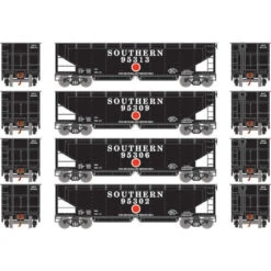 Athearn RTR 7089 - 40' Offset Ballast Hopper W/ Load Southern (SOU) 95302, 95306, 95309, 95313 - HO Scale