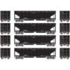 Athearn RTR 7091 - 40' Offset Ballast Hopper W/ Load Undecorated 4 Pack - HO Scale