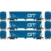 Athearn Genesis 15847 - ACF 4600 3-Bay Hopper Grand Trunk Western (GTW) 138111, 138159, 138188 - HO Scale