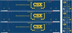 Atlas 20006660 - 53' JINDO Container (3) CSX (CSXU) - HO Scale