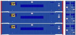 Atlas 20006665 - 53' JINDO Container (3) EMP - HO Scale