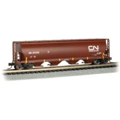 Bachmann 19161 - 4-Bay Clyindrical Grain Hopper Canadian National (CN) 377375 - N Scale