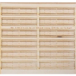 Blair Line 018 - Two-Lane Wood Grade Crossing -- Kit (Laser-Cut Wood) Pkg(12) - N Scale Kit