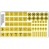 Blair Line 044 - Highway Signs -- Vintage Caution 1930s-1950s (black, Yellow) - N Scale Kit