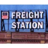 Blair Line 1503 - Laser-Cut Wood Billboards - Small For Z, N & HO -- Freight Station W/30 Railroad Heralds 2-1/2" Wide X 1-3/8" Tall 6.2 X 3.4cm - Multi Scale Kit