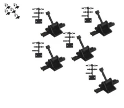 Caboose Industries 5218 - Ground Throw Sprung - HO/N Scale (5pack)