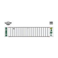 Class One Model Works CT00521 - Hyundai 48' Exterior-Post Containers Alaska Marine Lines 480076 - HO Scale