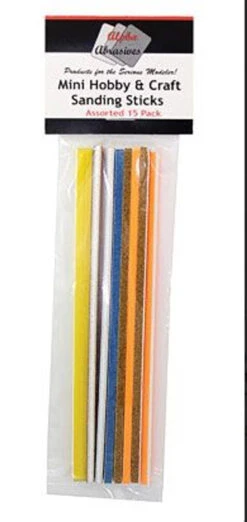 Alpha Abrasives 101 - Mini Hobby And Craft Sanding Sticks