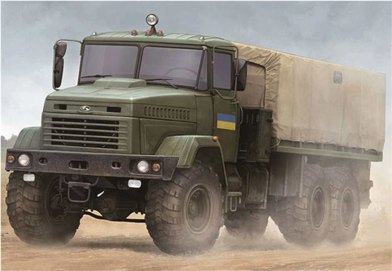 Hobby Boss 85512 - KrAZ-6322 Soldier Cargo Truck Ukraine - 1:35 Scale Kit