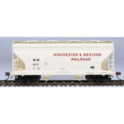 InterMountain 46514-19 - ACF 2-Bay Covered Hopper Winchester And Western Railroad (WW) 4107 - HO Scale