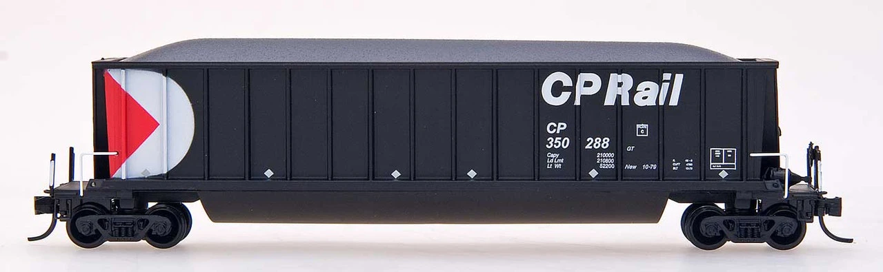 InterMountain 67101-89 - Bathtub Coal Gondola - (Multimark Black) Canadian Pacific (CP) 350257 - N Scale