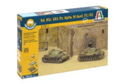 Italeri 7514 - Sd.Kfz 161 Pz.Kpfw. IV F1 (2 FAST ASSEMBLY MODELS) Germany - 1:72 Scale Kit