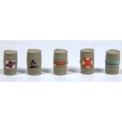 JL Innovative 719 - Custom Wood Kegs With Vintage Beer Labels (5) - HO Scale