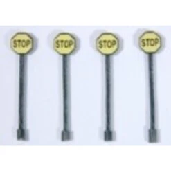 JL Innovative 852 - Custom Stop Sign Yellow Pre-1958 (4) - HO Scale