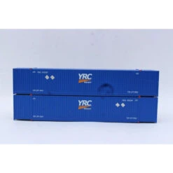 Jacksonville Terminal Co 537068 - 53' 8-55-8 Corrugated 4VI Containers, W/ Placards YRC Set 2 YRC Freight (YRCU) 450005, 450244 - N Scale