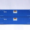 Jacksonville Terminal Co 537105 - 53' High Cube Container (2) (MAGNETIC CONNECTION) YRC Freight (YRCU) - N Scale
