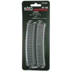 Kato 20-160 - 481mm (19") Radius 15º Curve Track [4 Pcs] - N Scale