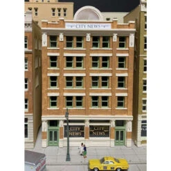 Lunde 19 - City News -- Resin Kit - 3-1/2 X 3-1/4 X 5-1/4" 8.9 X 8.3 X 13.3cm - N Scale Kit